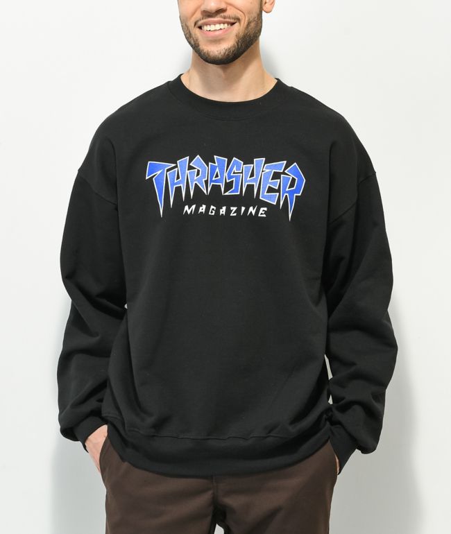 Thrasher Gonz Logo Brown Crew Neck Sweatshirt - Size M - Brown Crew Neck Sweatshirts - Hoodies & Sweatshirts at Zumiez