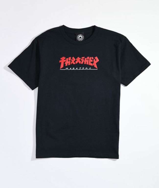 Thrasher godzilla black crew neck sweatshirt hot sale