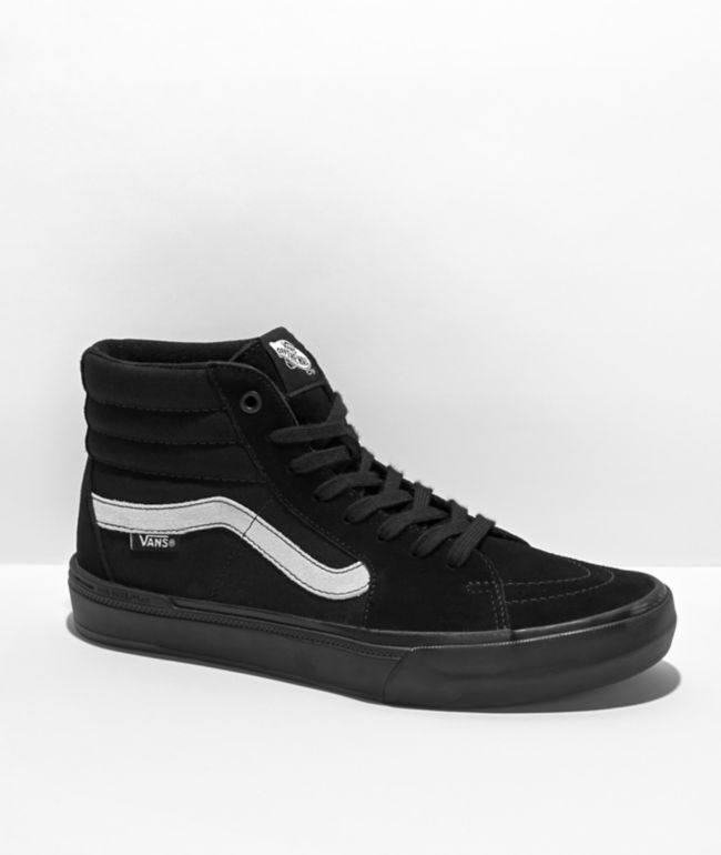 Plain black high store top vans