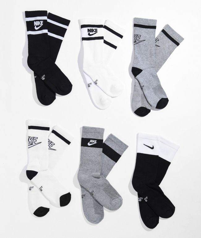 Little Kids' Nike Dri-Fit Crew Socks (6-Pack)