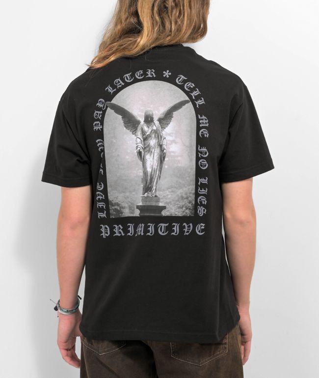 Primitive Protector Heavyweight Black Wash T-Shirt | Zumiez