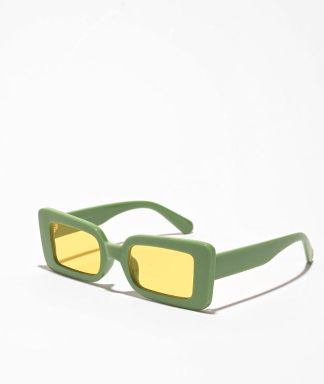 Empyre Lana Green & Yellow Sunglasses - Empyre