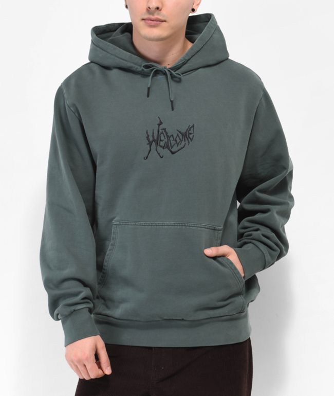 Champion Reverse Weave C Logo Acadia Green Hoodie Zumiez