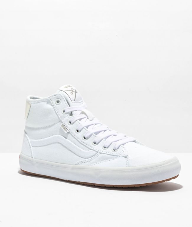 Vans sk8 hi true clearance white