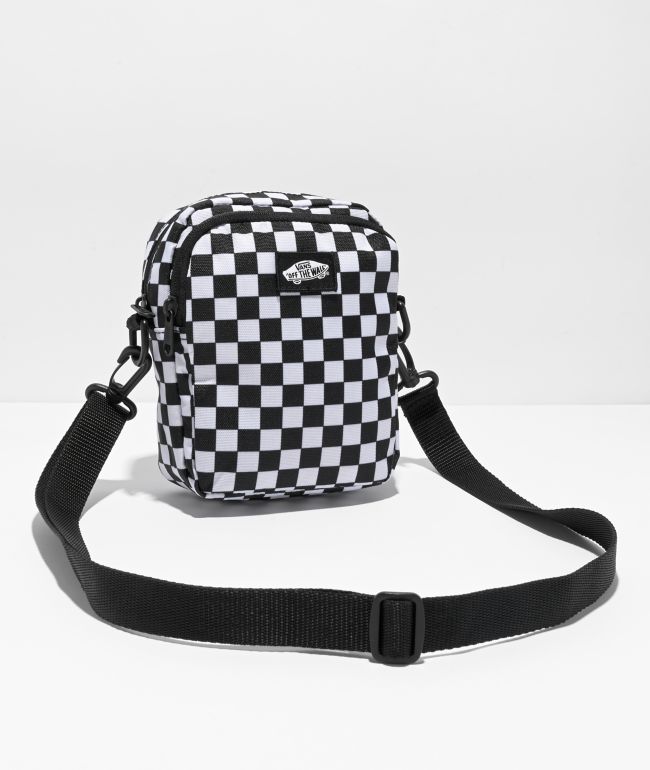 Olive green checkered crossbody