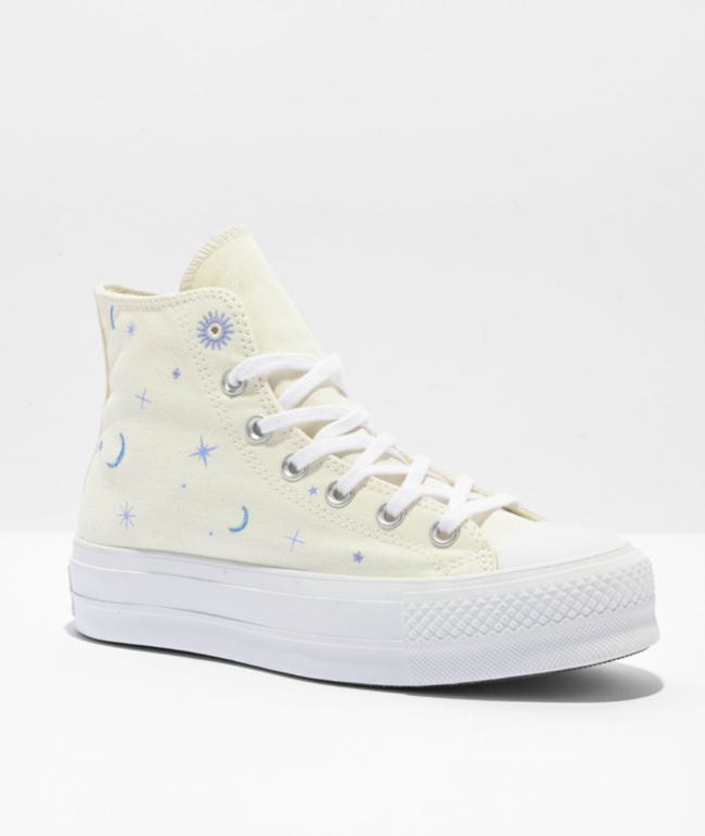 White low clearance top platform converse