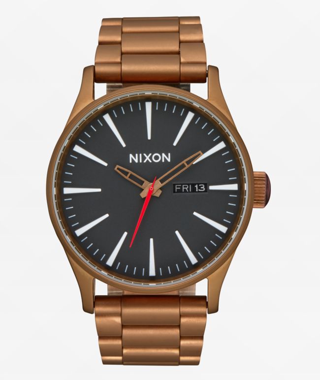 Nixon Sentry Bronze & Black Analog Watch - Nixon Watches