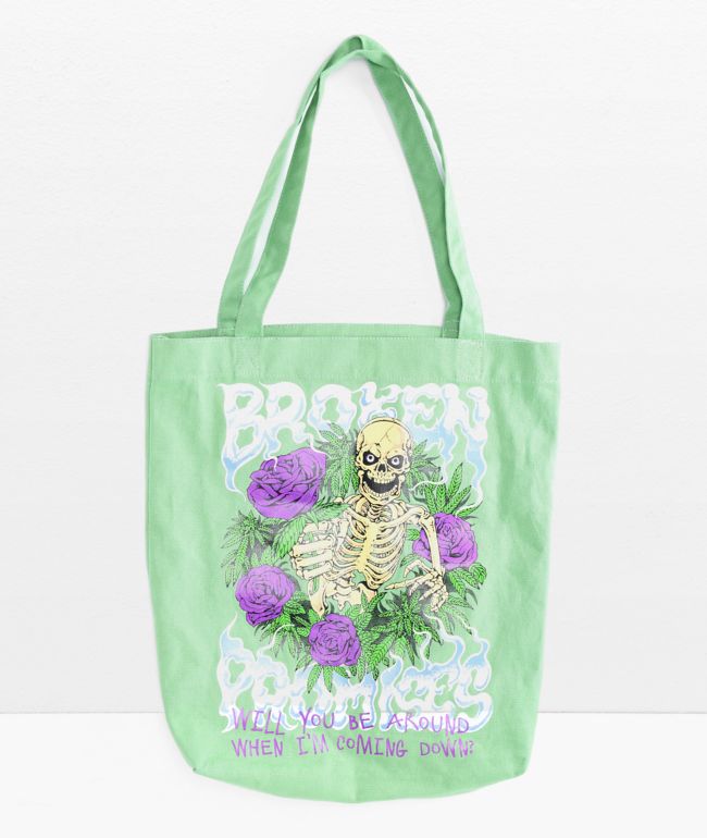 Broken Promises Downer Green Tote Bag - Broken Promises