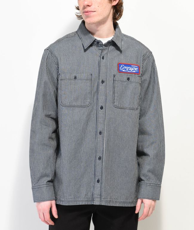 Lurking Class by Sketchy Tank Thorn Navy Zip Work Shirt | Zumiez