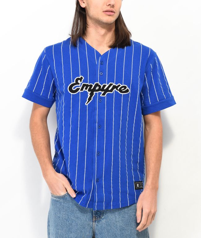 Empyre Chuck Maroon & White Pinstripe Baseball Jersey