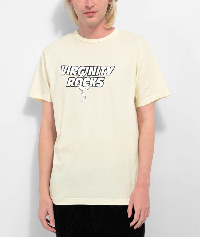 Yellow virginity rocks store shirt