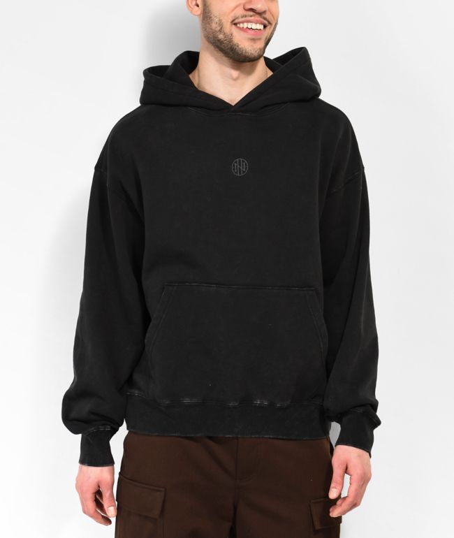 Black Hoodie Drawstring Oversize Sweatshirt Floral Print Hooded Hoodie Long  Sleeve Fashion Sweatshirts with Pockets at  Women’s Clothing store