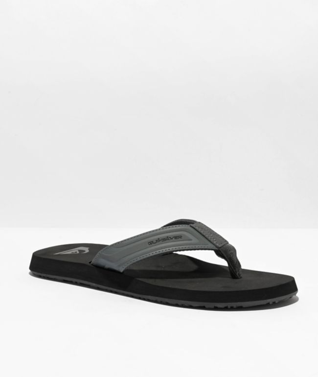 Chaco Classic Leather Flip Black Sandals