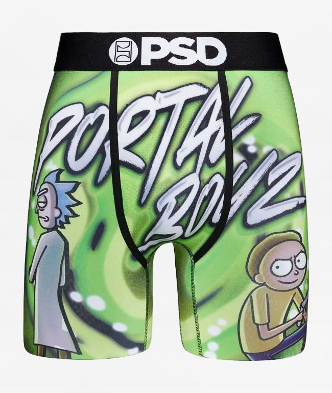 Underboss Mens Rick and Morty Psychadelic Swirl Performance Boxer