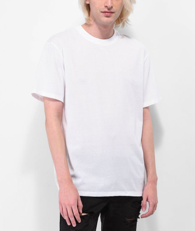 Shaka Wear Drop Shoulder White Heavyweight T-Shirt