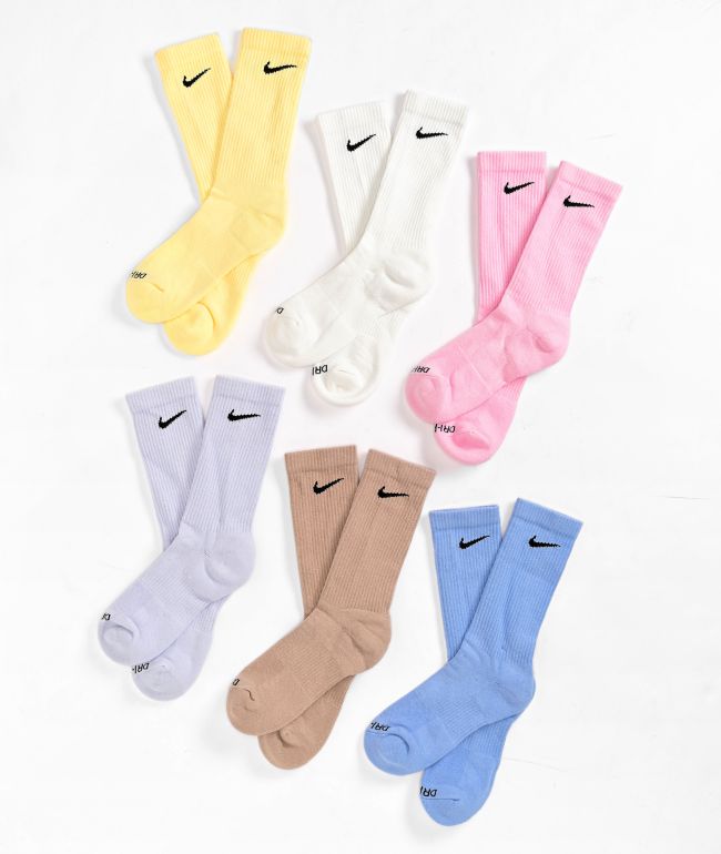 Nike SB Training 6 Pack Pastel Crew Socks - Nike