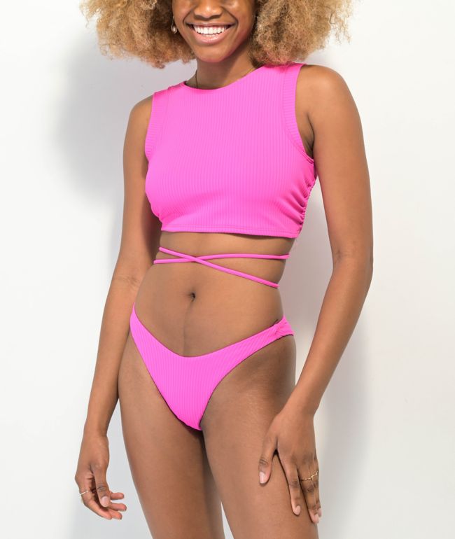VYB Chelsea Pink High Leg Bikini Bottom - VYB