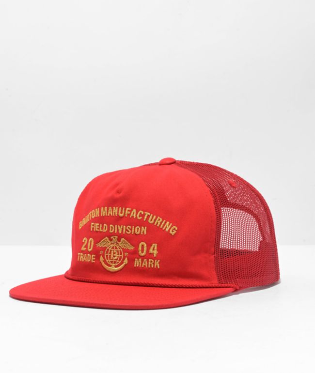 Red store brixton hat