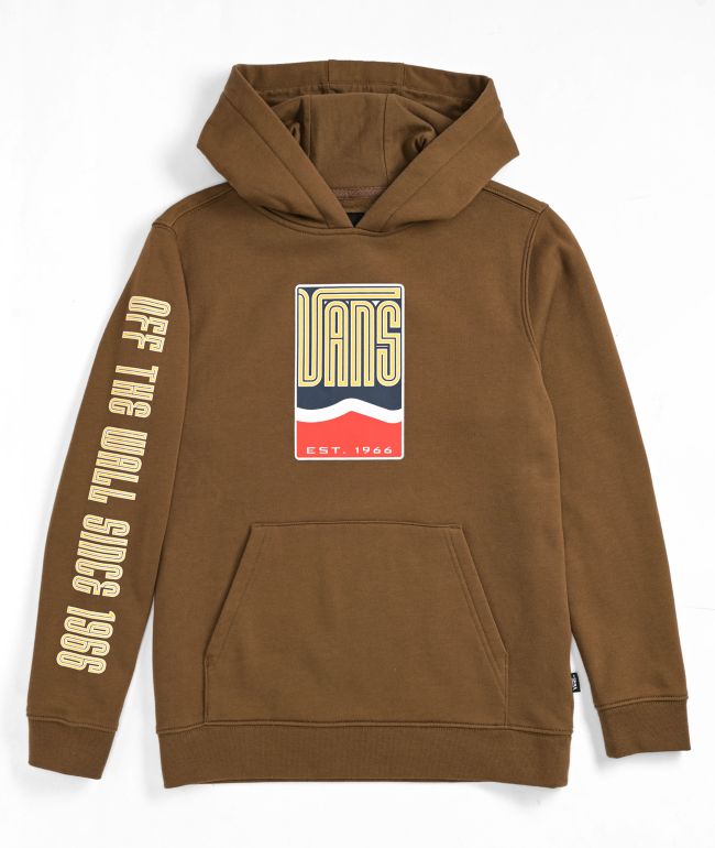 Vans Kids Sidestripe Stack Brown Hoodie