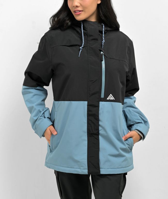 Roxy Jetty Block Azure Blue Clouds 10K Snowboard Jacket