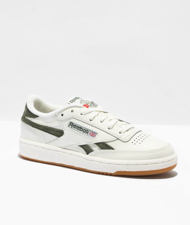 Reebok club C double trainers in white and blue