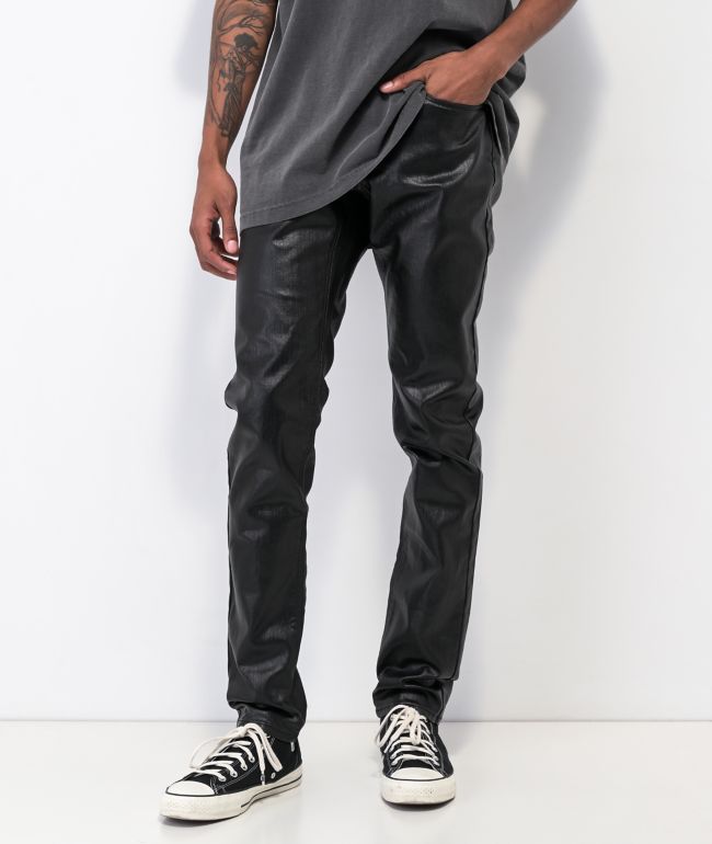 Empyre Loose Fit Black Denim Cargo Skate Jeans