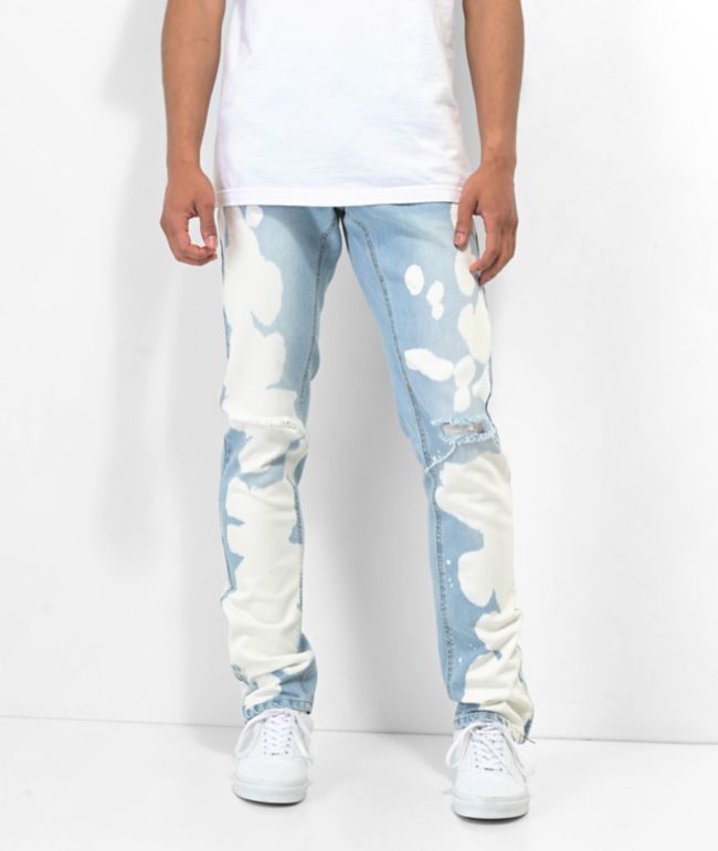 Cookies Core Modern Flare Distressed Blue Cargo Jeans