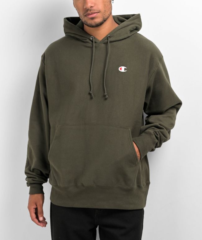 Champion sweater olive green cheap hombre