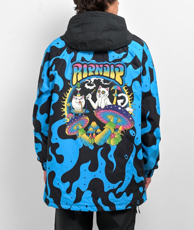 RIPNDIP Trippy Treat Black & Blue 10K Snowboard Jacket 2023 | Zumiez