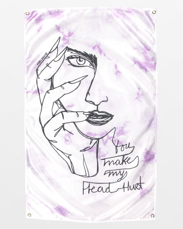 Melodie Headache Purple Banner - Melodie