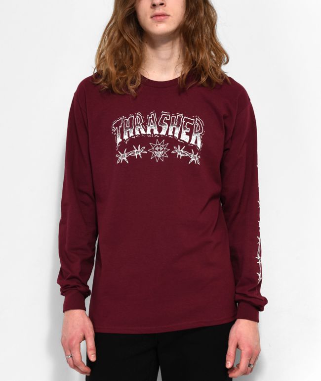 Thrasher Gonz Maroon Hoodie Zumiez