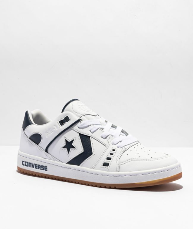 Converse AS-1 Pro White, Navy & Gum Skate Shoes - Converse