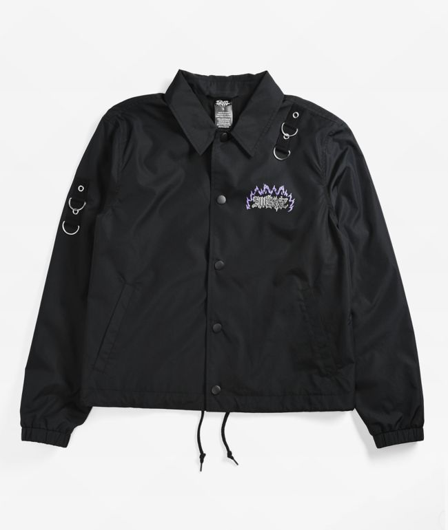 Brixton Claxton Crest Lined Black Windbreaker Jacket