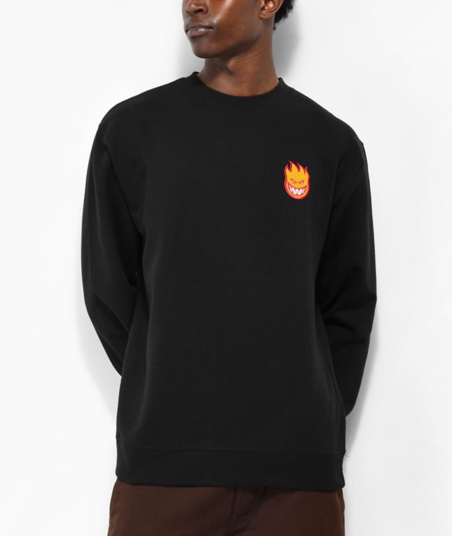 Black graphic crew discount neck