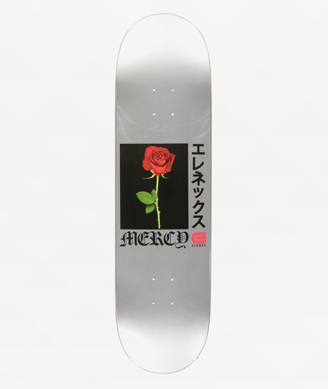 Elenex Mercy Rose Silver Foil 8.5" Skateboard Deck - Elenex