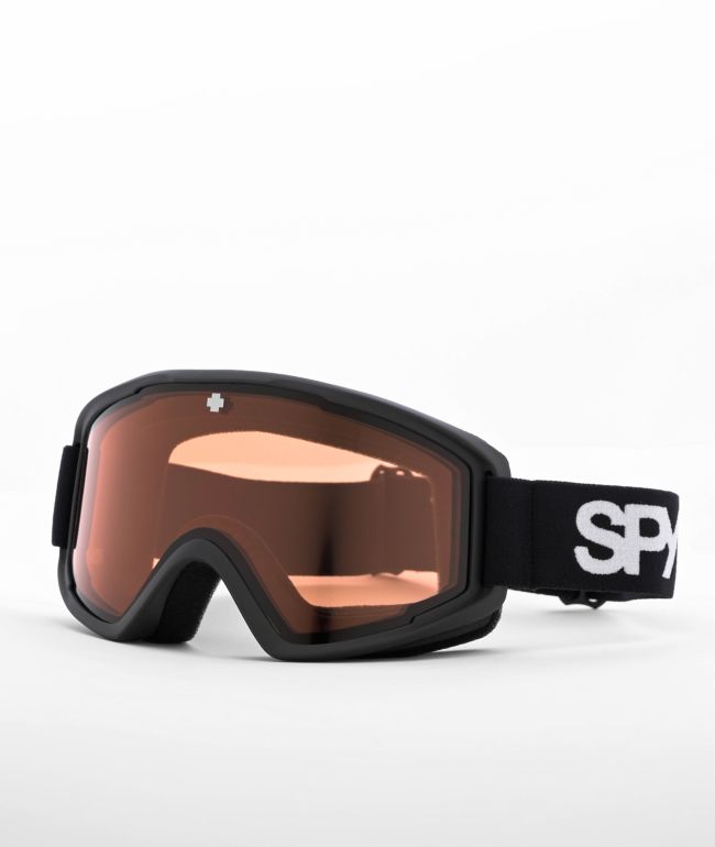 Spy Crusher Matte Black & Persimmon Snowboard Goggles - Spy
