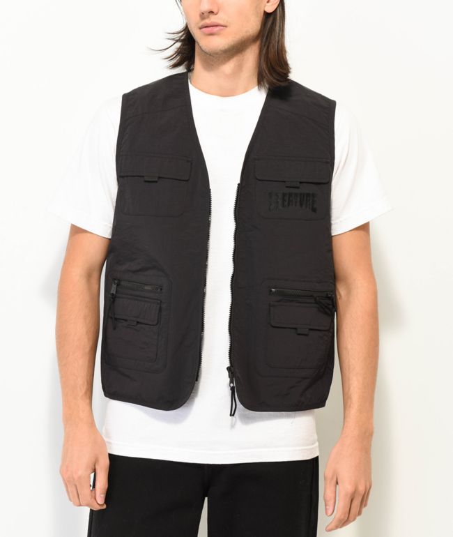 Man Utility Vest With Rubber Branding