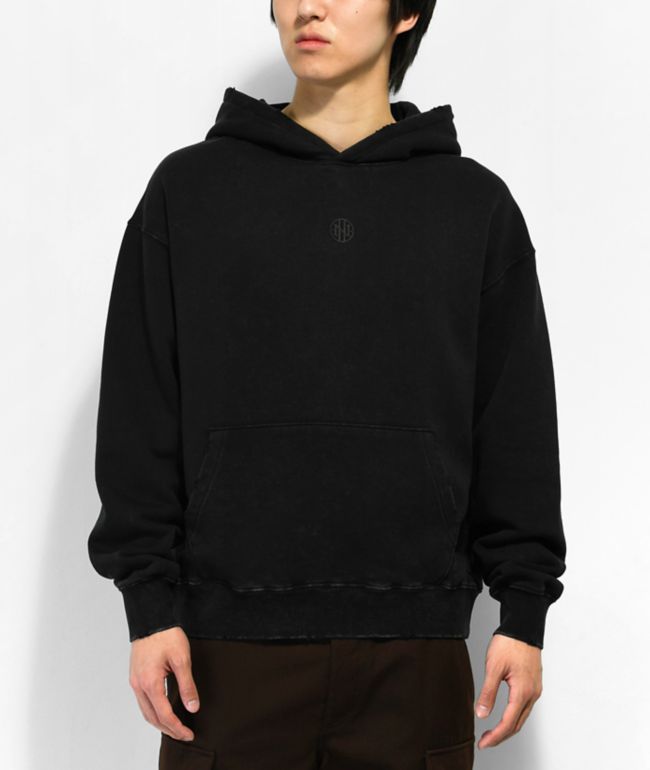 Shaka Wear Garment Dye Black Heavyweight Hoodie