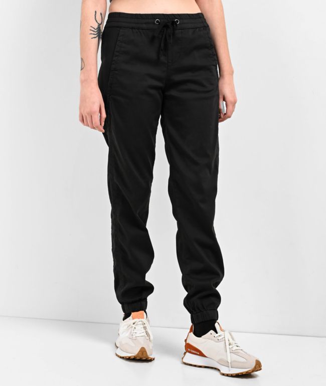 Nike rib jersey flare trousers in black