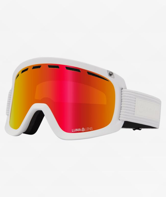 The Dragon D1 OTG Corduroy Lumalens Red Ion Snowboard Goggles - Dragon Alliance