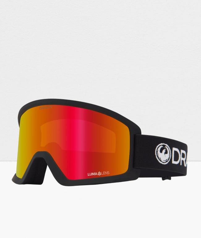 Dragon DX3 OTG Black & Red Ion Snowboard Goggles | Zumiez