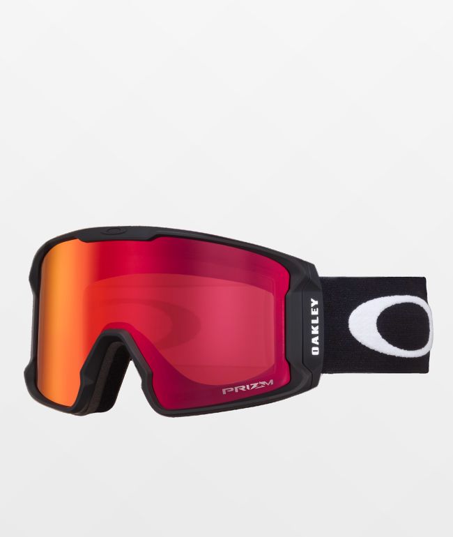 Oakley Line Miner L Black Splatter u0026 Prizm Black Snowboard Goggles | Zumiez
