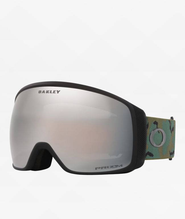 Oakley Flight Tracker L Prizm Black Iridium Hunter Green u0026 Gold Snowboard  Goggles | Zumiez