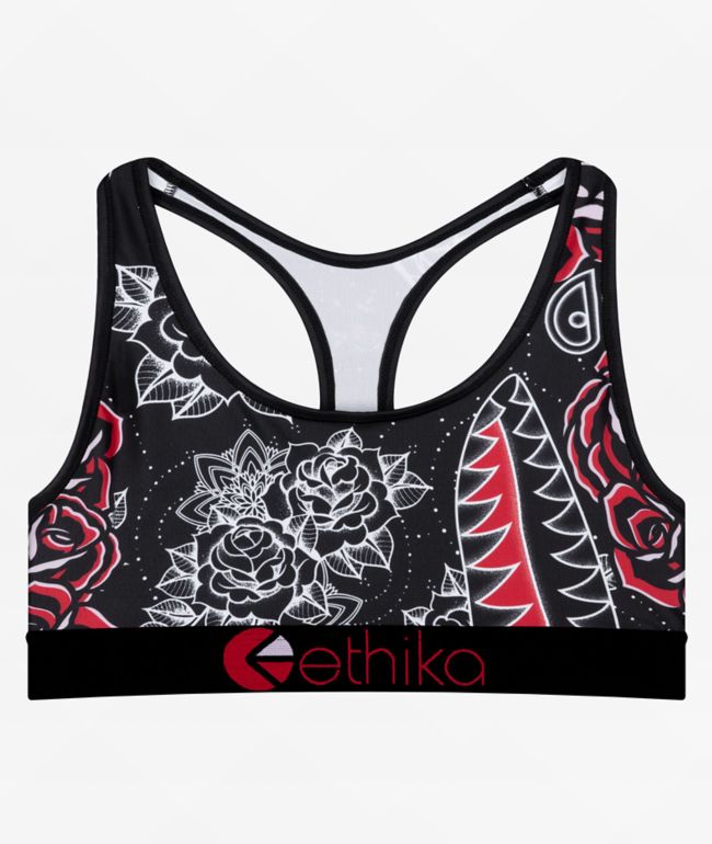 Ethika Bomber Rose Drip Sports Bra