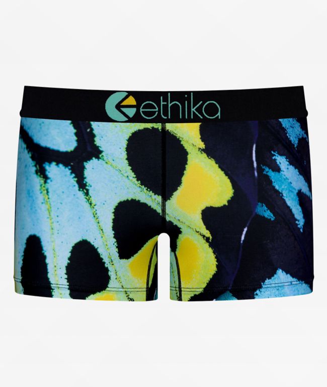 Ethika Neo Garden Blue Staple Boyshort Underwear