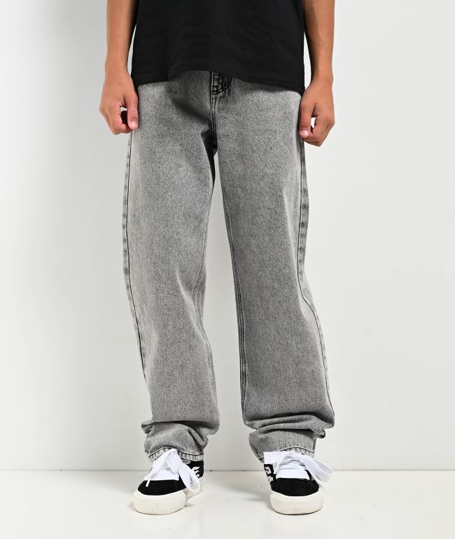 Empyre Kids Loose Fit Grey Scramble Skate Jeans