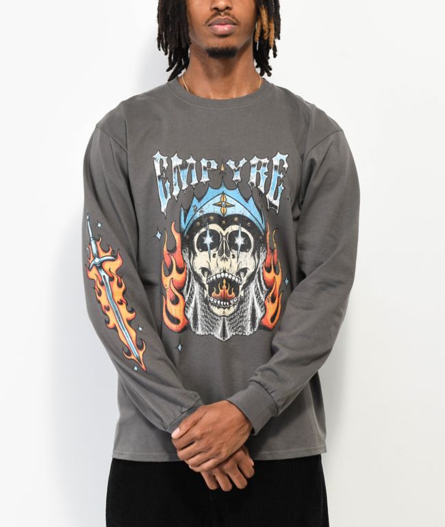 T-shirt Homme Pistol Boutique Ajusté Blanc Col V Profond - Motif Chaos Reign Swallow Crown
