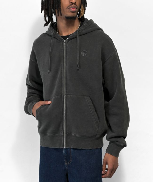 Welcome Cloak Dark Green Sherpa Zip Sweatshirt