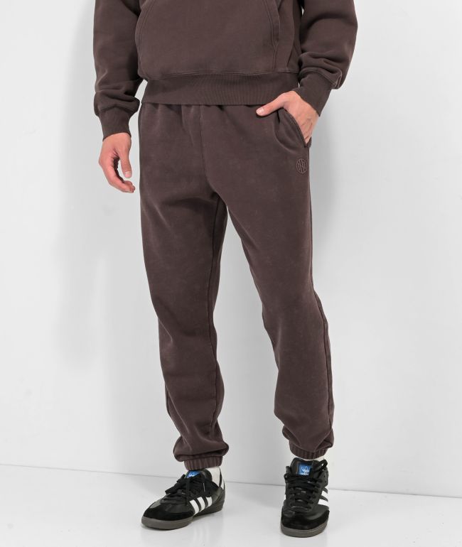 Charcoal Grey Washed Flared Sweatpants