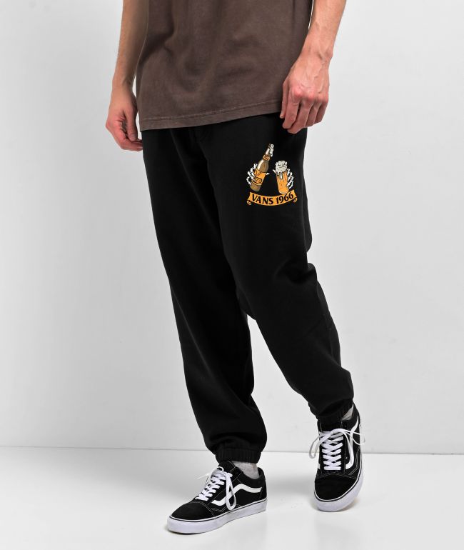 Loose Fit Printed Sweatpants - Black/New York City - Men